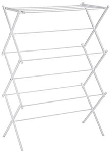 lot 1627 image: Amazon Basics Foldable Laundry Rack for Air Drying Clothing - 41.8 x 29.5 x 14.5, White