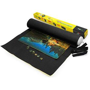 lot 11171 image: Lavievert Giant Puzzle Roll Mat Puzzle Storage Puzzle Saver, Long Box Package, No Folded Creases, Store Jigsaw Puzzles Up to 3,000 Pieces - Black