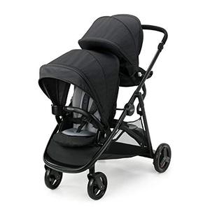 lot 11042 image: Graco Ready2Grow LX 2.0 Double Stroller Features Bench Seat and Standing Platform Options, Gotham