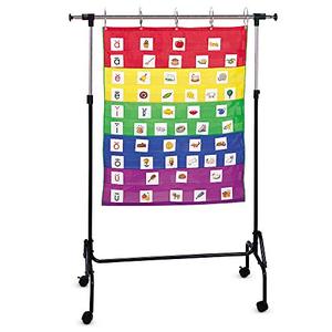 lot 11048 image: Learning Resources Adjustable Chart Stand, Pocket Chart Stand for Teachers, 35W x 50H and Adjusts up to 74W x 80H