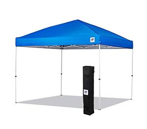 lot 11072 image: E-Z UP ENV3WH10RB, 10 x 10, Roller Bag, 4-Piece Spike Set, Recreational Grade Royal Blue Top NEW Envoy EZ UP Instant Canopy Shelter Tent, 10 by 10