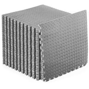 lot 11083 image: Lot of 36 Pieces Total - ProsourceFit Puzzle Exercise Mat �, EVA Foam Interlocking Tiles Protective Flooring for Gym Equipment and Cushion for Workouts, Grey 144 Square Feet, 12 Grey 6-Pack