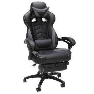 lot 11086 image: Reclining Gaming Chair with Footrest Gray - RESPAWN