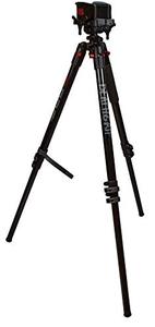lot 11087 image: BOG DeathGrip Aluminum Tripod with Durable, Lightweight, Stable Design, Bubble Level and Hands-Free Operation for Hunting, Shooting and Outdoors, Black, Maximum Height 72