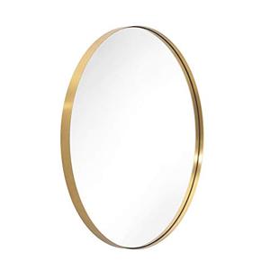 lot 11145 image: ANDY STAR Oval Mirrors for Bathroom, 24x36 Brushed Gold Oval Wall Mirror in Stainless Steel Metal Frame 1 Deep Set Design, Hangs Horizontal or Vertical