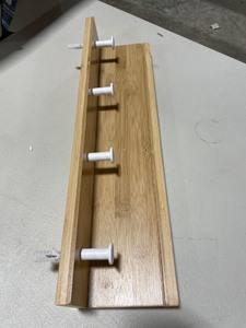 lot 54908 image: Wooden wall coat rack