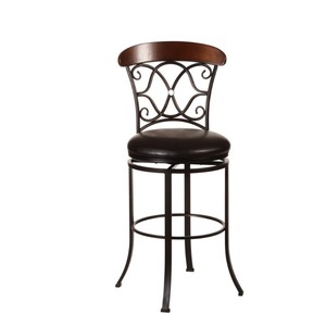 lot 54933 image: 30in Dundee Swivel Barstool Coffee Brown - Hillsdale Furniture
