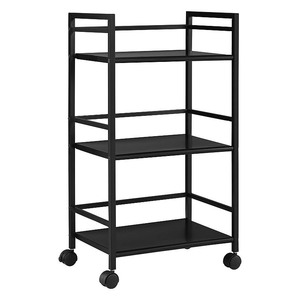 lot 54962 image: Ameriwood Home Marshall 3 Shelf Metal Rolling Cart, Multiple Colors