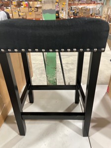 lot 54968 image: Black wooden stool