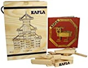 lot 54982 image: KAPLA 280 Piece Block Set With Red Advanced Animals And Architecture Book