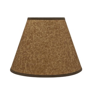 lot 54994 image: Aspen Creative 32622 Transitional Hardback Empire Shaped Spider Construction Lamp Shade in Dark Brown, 12in wide (6in x 12in x 9in)