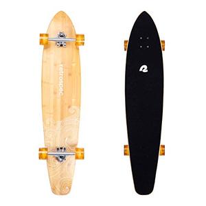 lot 12934 image: Retrospec Zed Longboard Skateboard Complete Cruiser  Bamboo & Canadian Maple Wood Cruiser wReverse Kingpin Trucks for Commuting, Cruising, Carving & Downhill Riding
