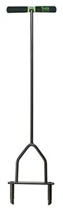 lot 12950 image: Yard Butler Lawn Coring Aerator Manual Grass Dethatching Turf Plug Core Aeration Tool ID-6C , Gray