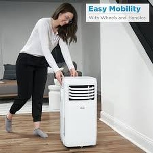 lot 12961 image: Midea MAP08R1CWT 3-in-1 Portable Air Conditioner, Dehumidifier, Fan, for Rooms u