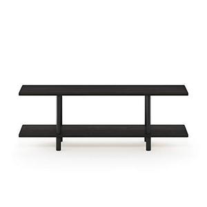 lot 12968 image: Furinno Turn-N-Tube 2-Tier Multipurpose Wide Shelf, EspressoBlack