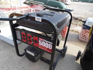 lot 1667 image: Coleman Powermate 5000 Maxa ER Plus generator- Like New