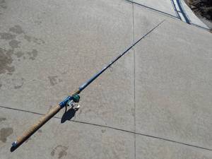lot 1689 image: LARGE Garcia 10 ft medium fishing pole combo