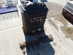lot 1694 image: Antique A.J. Child & Sons wood stove w legs