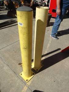 lot 1716 image: 3 metal traffic control posts