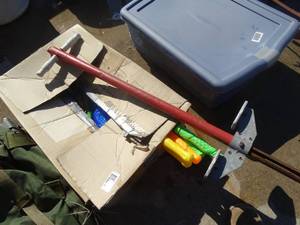 lot 1741 image: Pogo stick & misc pool toys