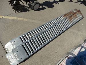 lot 1754 image: Set of long metal ramps
