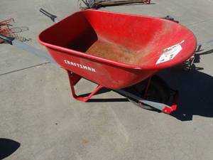 lot 1757 image: Excellent 6 cf Craftsman wheelbarrow- Like New