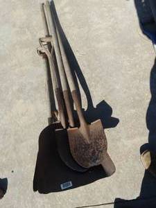 lot 1776 image: Several long handle shovels
