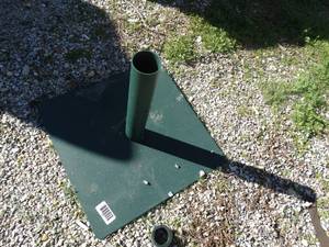 lot 1812 image: Green metal umbrella stand