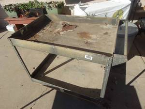 lot 1853 image: Metal warehouse cart shop cart on wheels