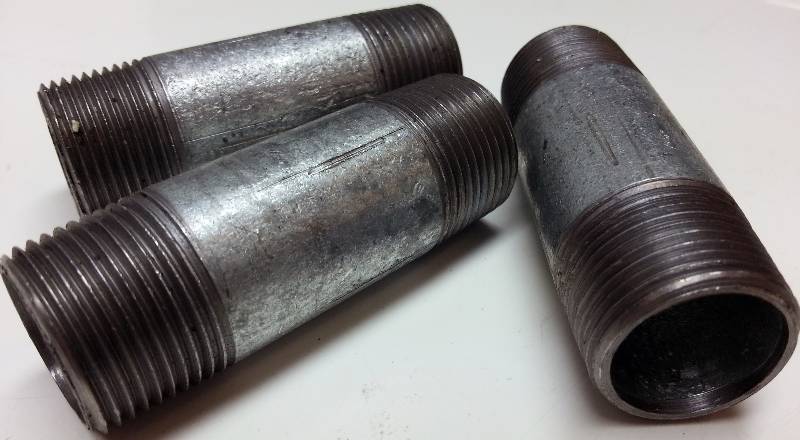 lot 1296 image: 3 new 12 NPT male thread pipe 3 long nipples For you plumbers or wanta be plumbers