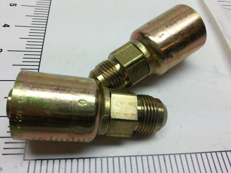 lot 1946 image: New pair of Parker 10343-10-10 Male Adapter 58 JIC X 58 Hose Steel.