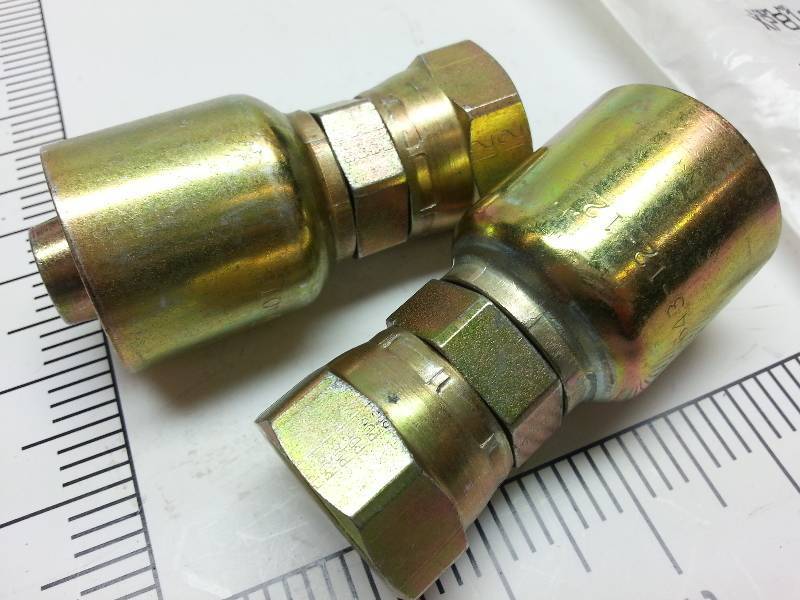 lot 1948 image: New pair of Parker 10643-12-12 Adapter Steel hose ends.