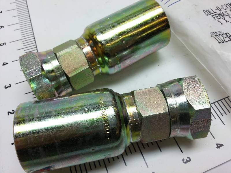 lot 1950 image: New pair of Eaton Adapter Steel hose ends size is in the photos