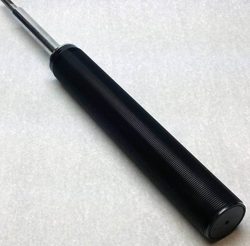 lot 9190 image: New Aftermarket Import racing coil over shock strut Black anodized assembly.