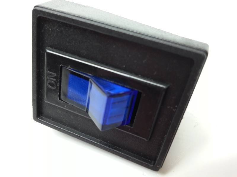 lot 9199 image: New in the package Blue Illuminated (lit internal) rocker panel switch 12 volt light kit.