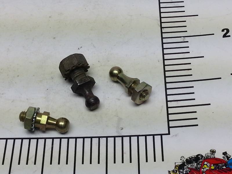 lot 8936 image: 3 handy assorted size carburetor throttle linkage balls with nuts