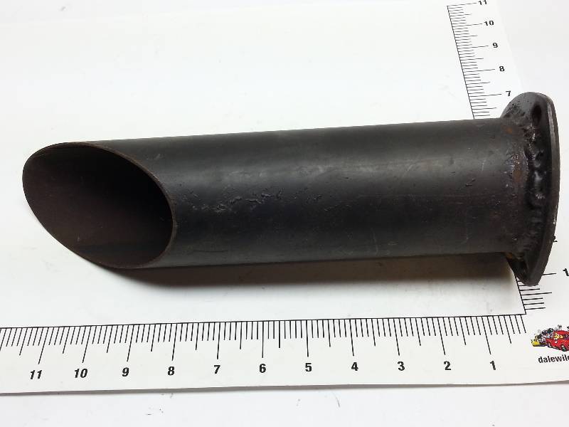 lot 8927 image: 12 inch overall length angle cut tapered race car header extension for 3 inch bolt pattern collector