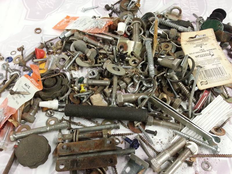 lot 8925 image: Everything in this pile is too good to throw away and needs to be in a box under your bench for a rainy day or night