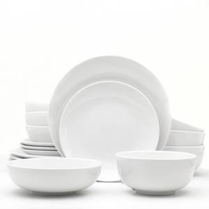 lot 44275 image: Euro Ceramica White Essential 16 Piece Dinnerware Set