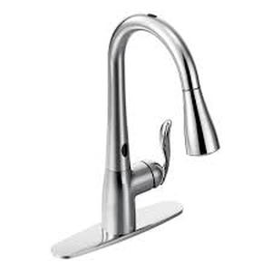 lot 44280 image: MOEN Arbor 7594C Chrome 1H Single Mount Kitchen Faucet wpull down Spout