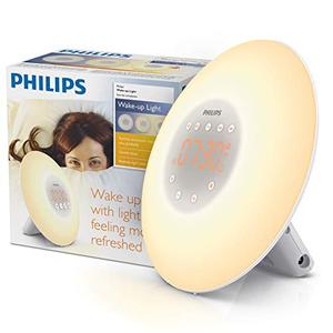 lot 1051 image: Philips SmartSleep HF350060 Wake-Up Light Therapy Alarm Clock with Sunrise Simulation, White