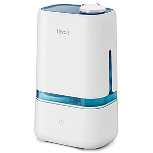 lot 1052 image: LEVOIT Humidifiers for Bedroom, 4L Cool Mist Ultrasonic for Plants Baby with Essential Oil Tray,Dual 360°Rotation Nozzles, Handle Design, Quiet Operation, Last up to 40Hours, Auto Shut Off, Blue