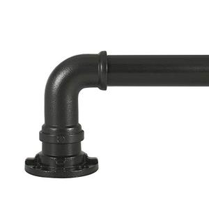 lot 2065 image: Decopolitan Industrial Wrap Around Telescoping Curtain Rod Set, 72-144, Black