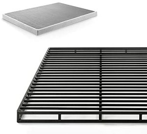 lot 3051 image: ZINUS Quick Lock Metal Smart Box Spring  4 Inch Mattress Foundation  Strong Metal Structure  Easy Assembly, Full