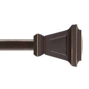 lot 3727 image: Kenney Seville 58 Standard Decorative Window Curtain Rod, 48-86, Oil Rubbed Bronze