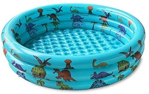 lot 5511 image: Dinosaur Inflatable Pool for Kids, Dino Kiddie Swimming Pool, Blow Up 3 Rings Round Baby Padding Pool for Outside and Indoor, Toddler Pool Ball PitFishingToys Play Center for Garden- 57��x15��