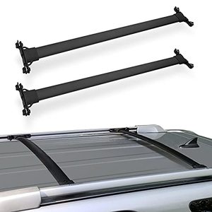 lot 5513 image: KYX Roof Rack Cross Bars for 2010-2021 4Runner, Aero Aluminum Crossbars Matte Black for Luggage Rack Kayak Canoe Bike Snowboard