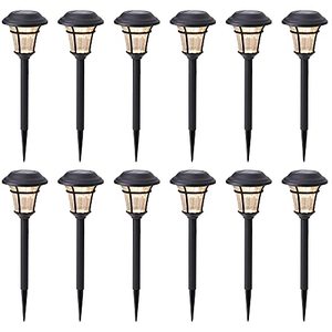 lot 7131 image: MAGGIFT 12 Pack Solar Pathway Lights Outdoor Solar Garden Lights for Patio, Yard, Driveway