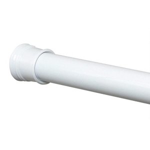 lot 7896 image: Zenna Home Adjustable Tension Shower Rod, 43 to 72-Inch, White