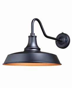 lot 7091 image: Vaxcel Dorado Dusk to Dawn Farmhouse Barn Outdoor Wall Light